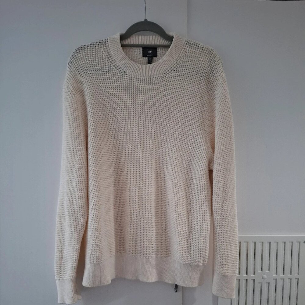 Men's cream knitted jumper